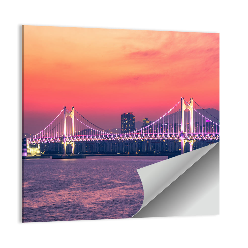 Gwangan Bridge Night Skyline Wall Art