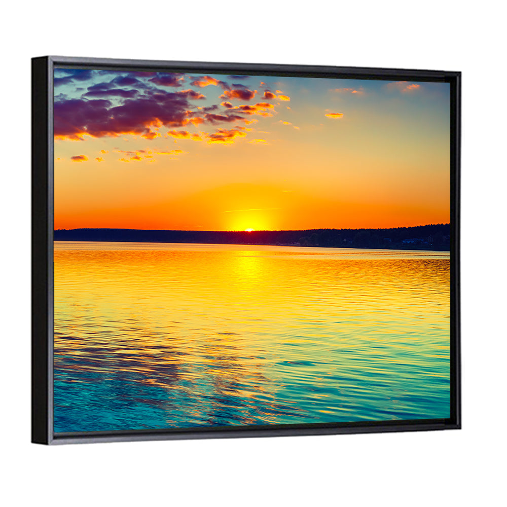 Golden Hour Over Russian Lake Wall Art