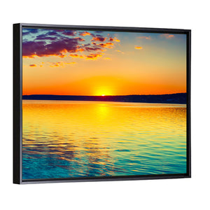 Sunset Over The Lake In Russia Wall Art