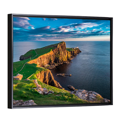 Neist Point Lighthouse at Golden Hour Wall Art