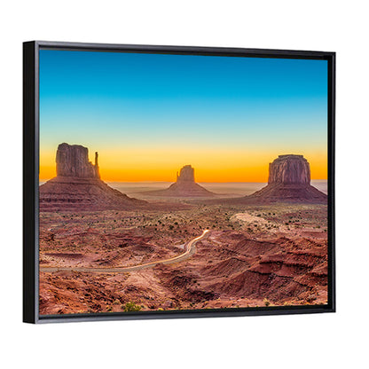 Monument Valley Sunrise with Winding Road Wall Art