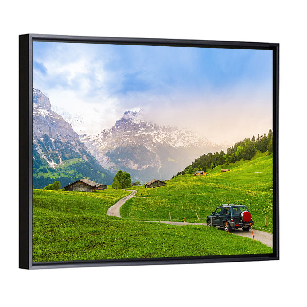 Grindelwald Alpine Village Road Wall Art