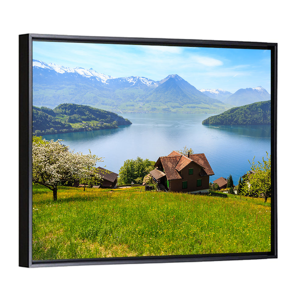 Lake Luzern Meadow View Wall Art