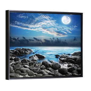 Full Moon Over Tropical Bay Wall Art