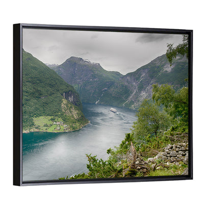 Geirangerfjord with Cruise Ship Wall Art
