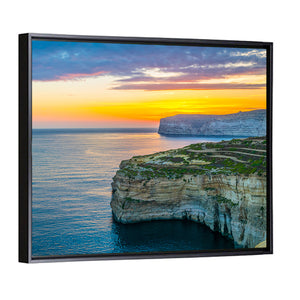 Sunset Over Sanap Cliffs Malta Wall Art