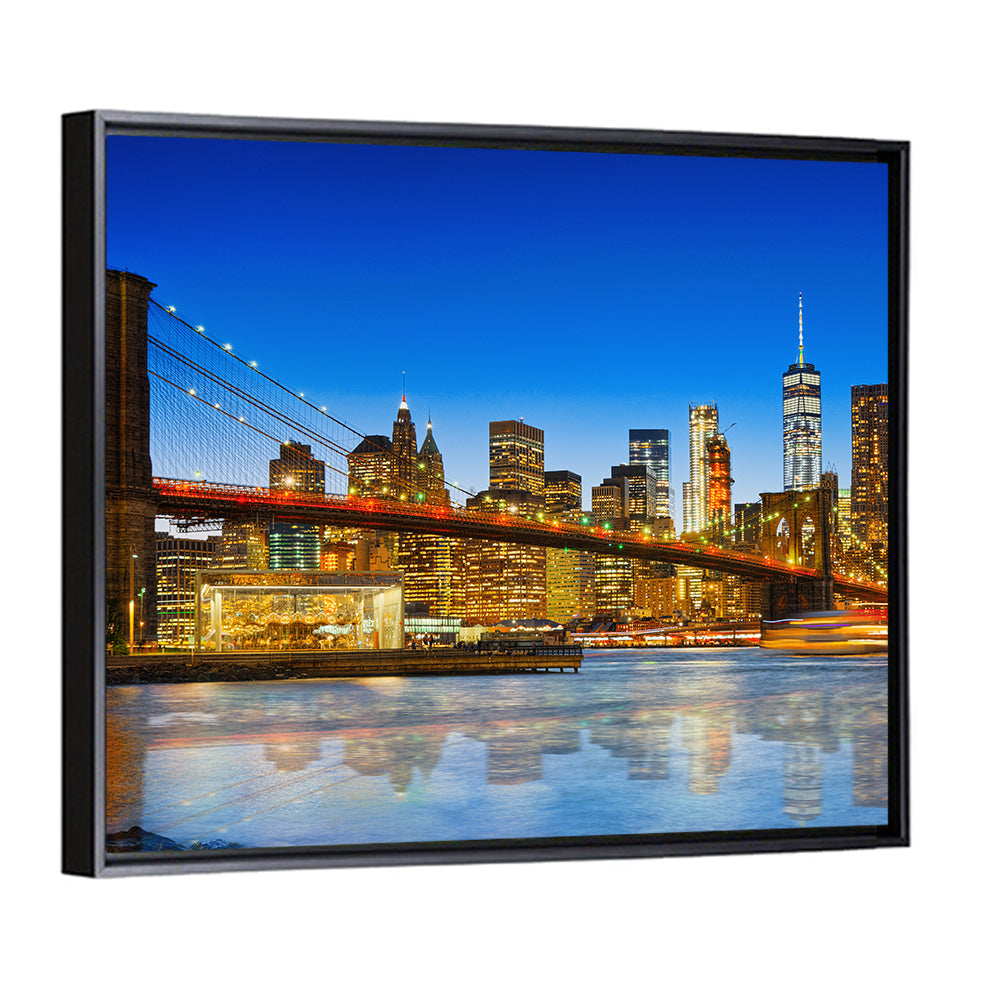 Brooklyn Bridge at Dusk, Lower Manhattan Wall Art