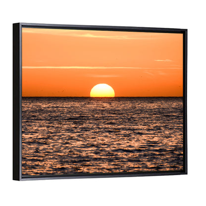 Sunset Over Open Ocean Wall Art
