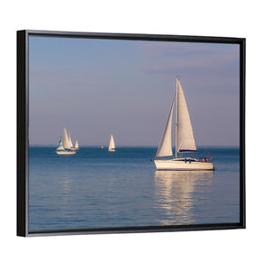 Lake Balaton With Sailboats Wall Art