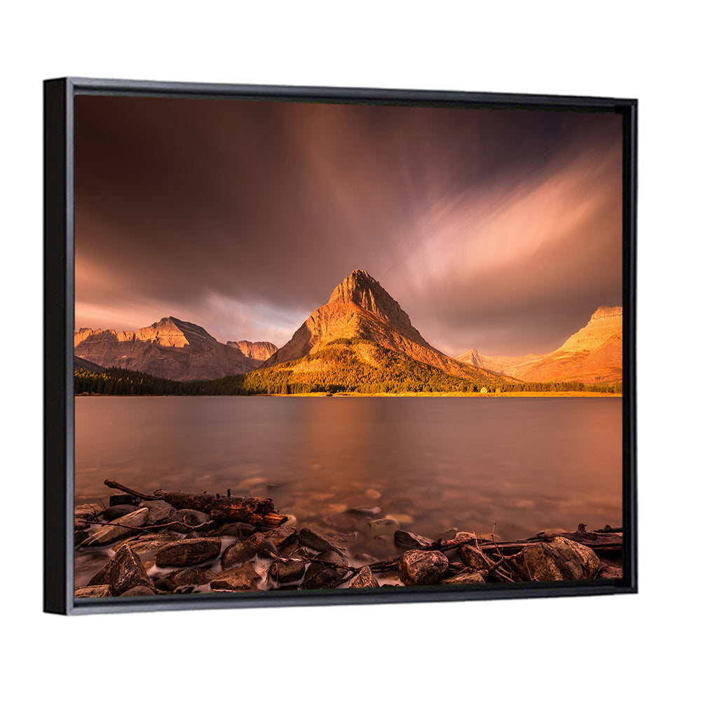 Mount Grinnell Golden Sunrise Wall Art