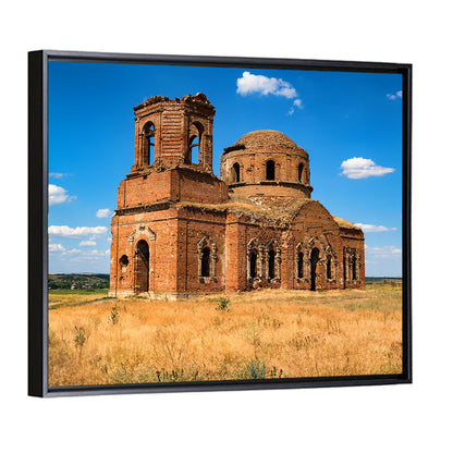 Sunlit Ruined Orthodox Cathedral Wall Art