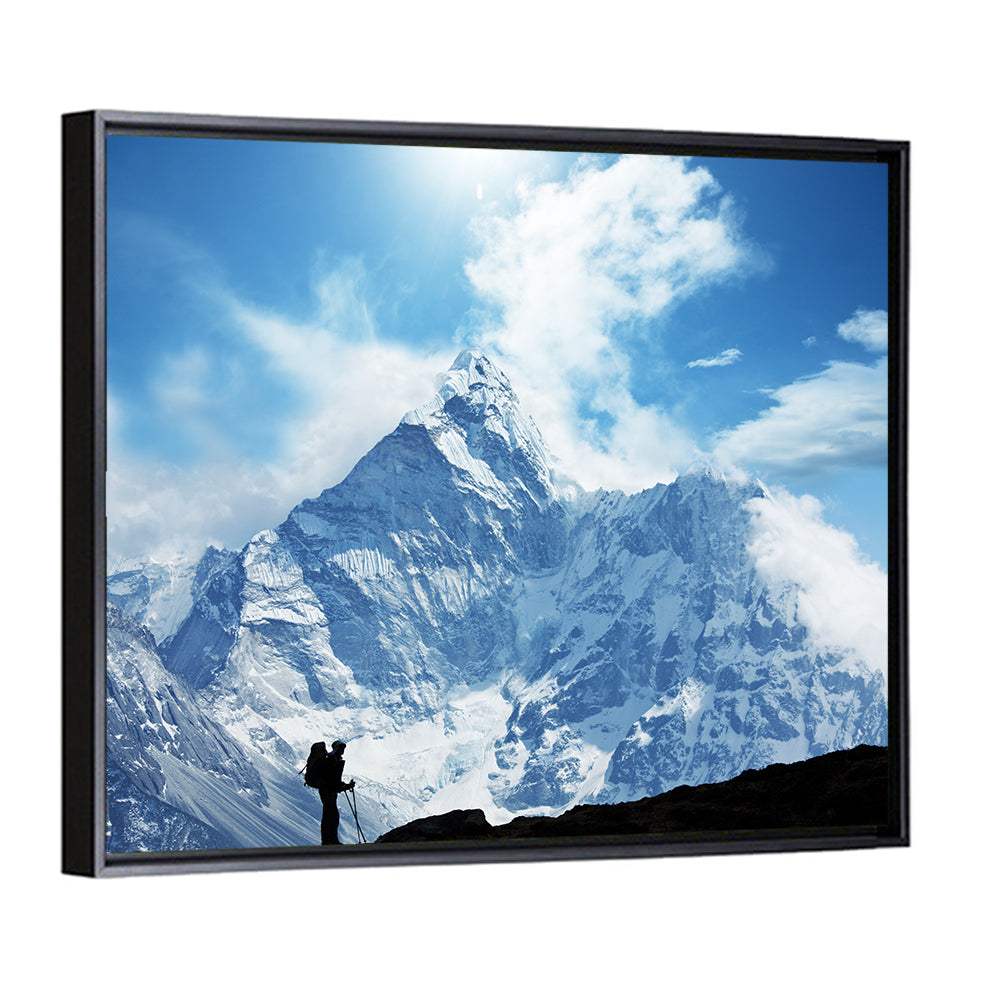 Himalayan Climber Silhouette Wall Art