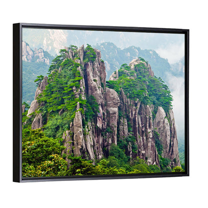 Mount Huangshan Misty Peaks Wall Art
