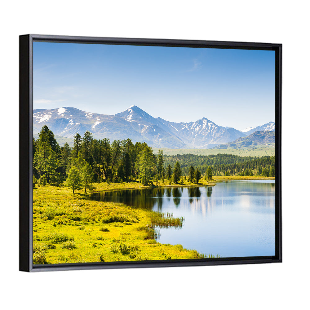 Altai Lake with Snow Capped Peaks Wall Art