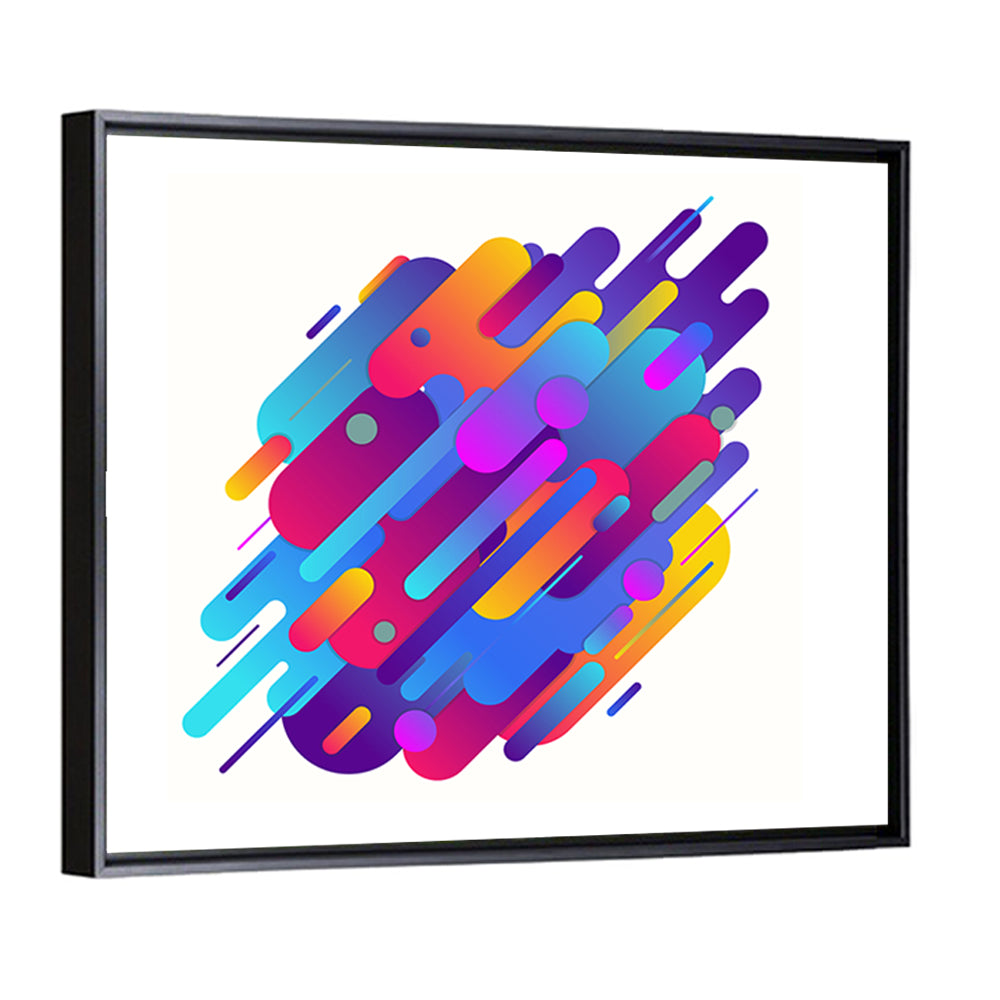Diagonal Geometric Color Study Wall Art