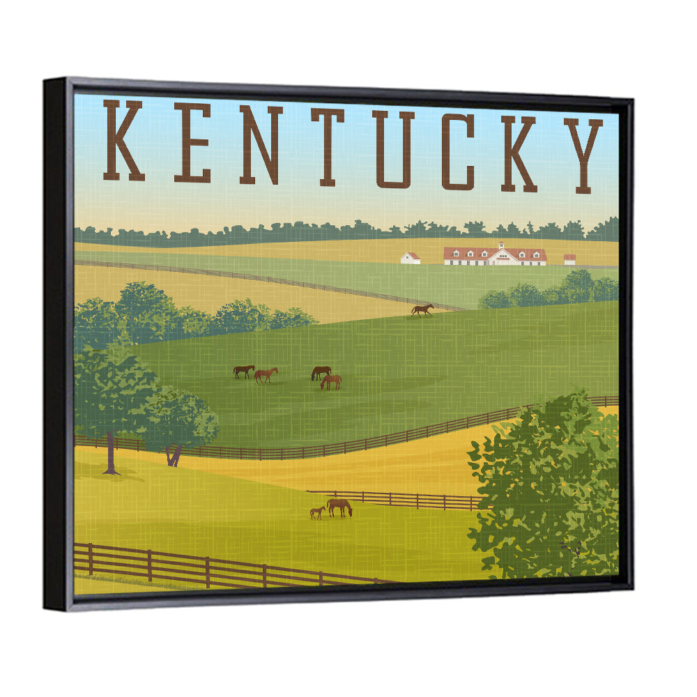 Kentucky Rolling Hills Illustration Wall Art