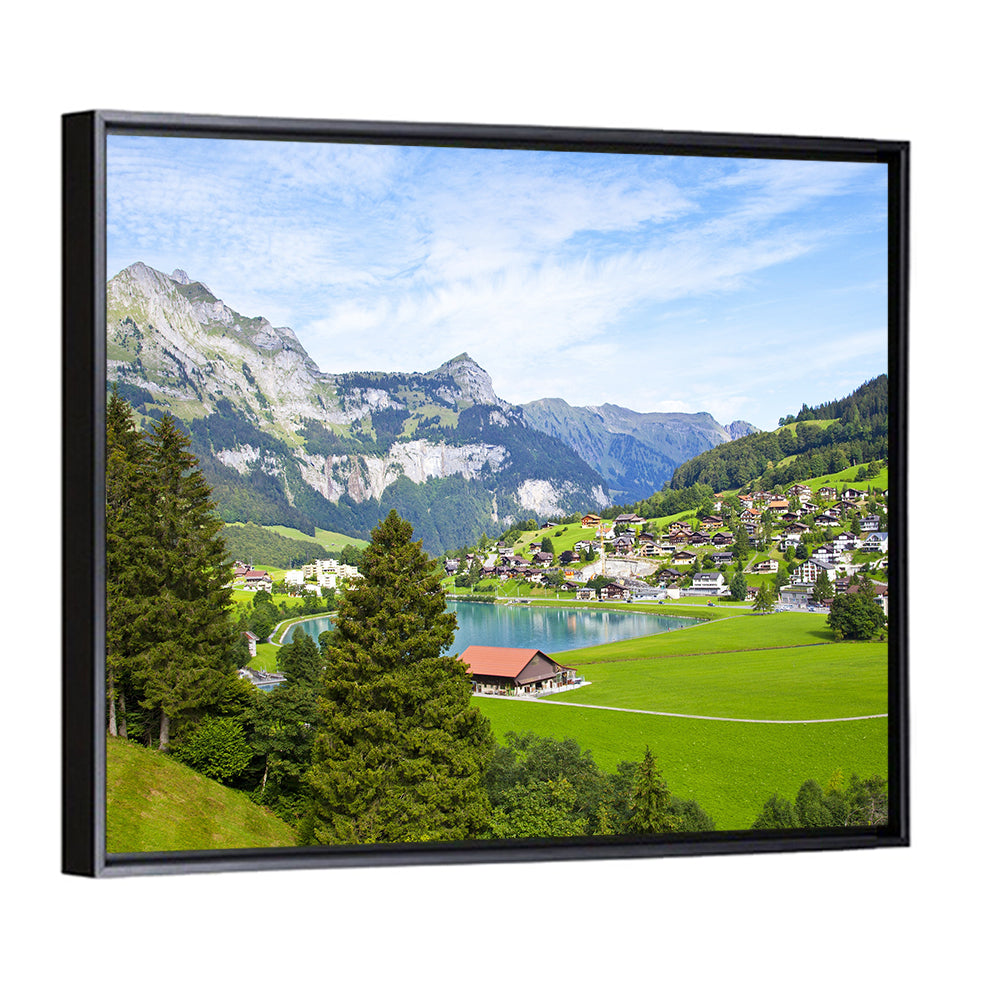 Lungern Lake Village Wall Art