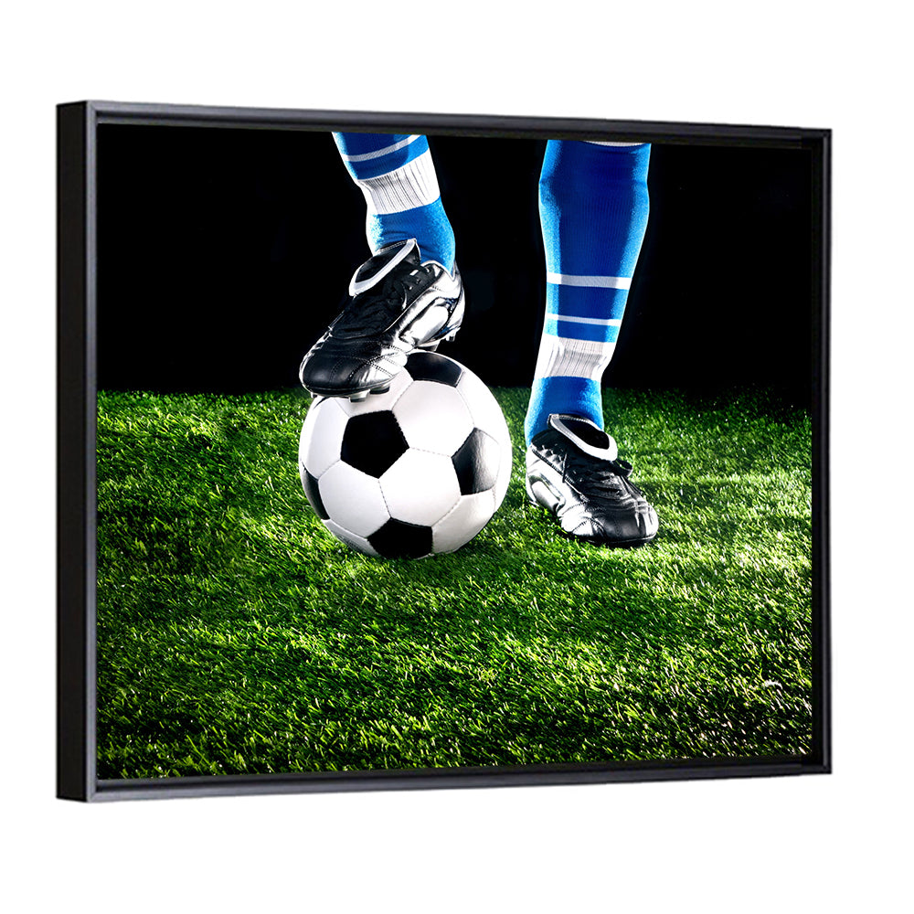 Soccer Ball Underfoot Close-up Wall Art