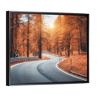 Autumn Road at Sunset Wall Art