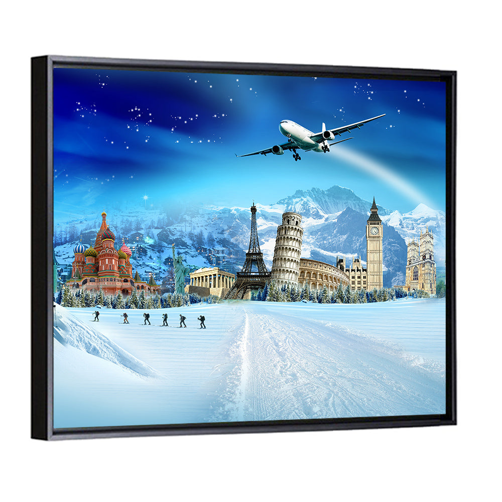 Global Winter Travel Montage Wall Art