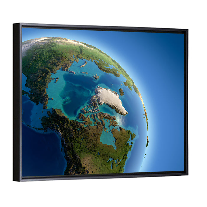 Arctic Earth Fragment Wall Art as a framed canvas