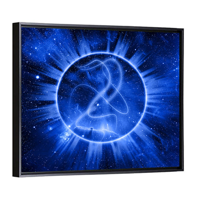 Cosmic Rays Over Blue Nebula Wall Art