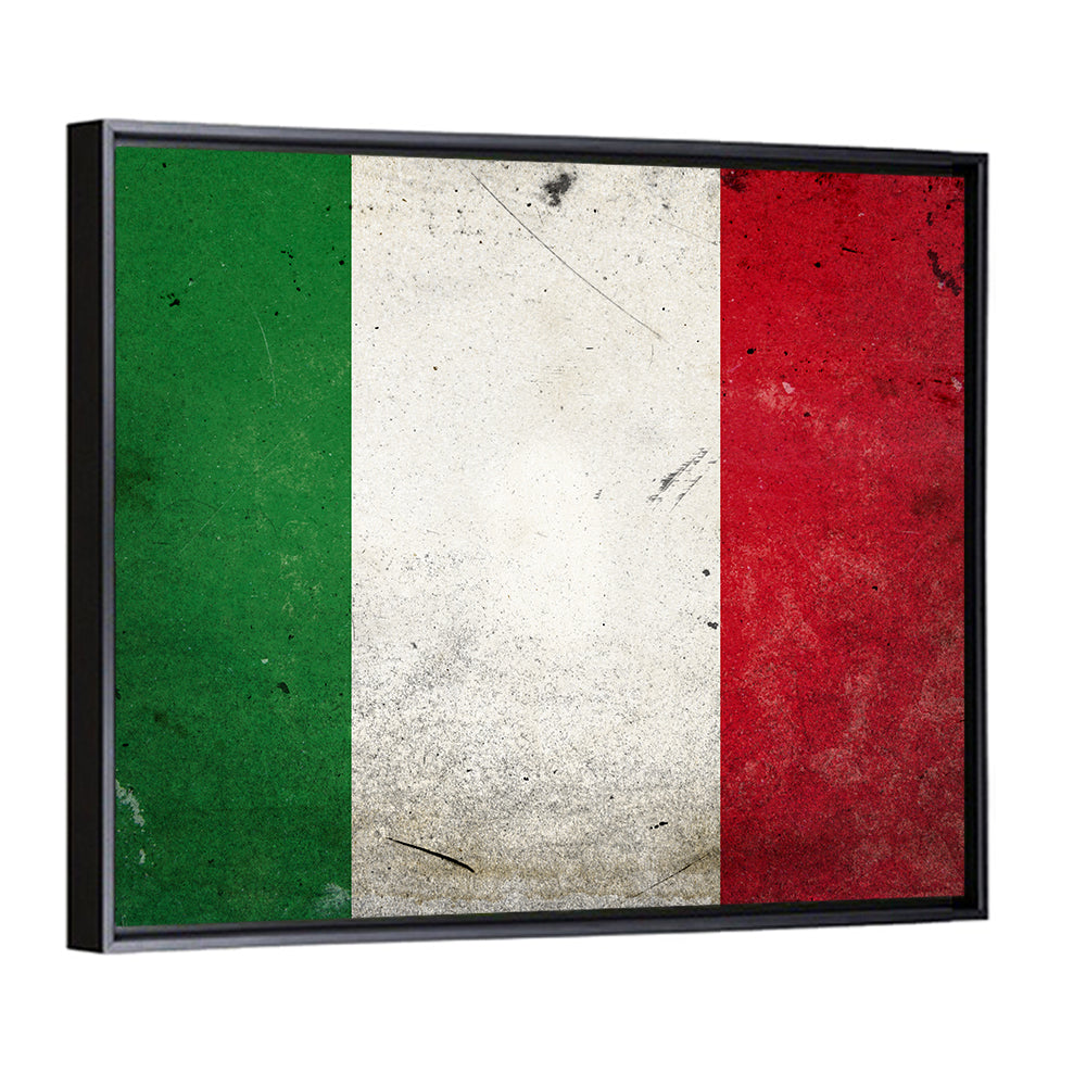 Distressed Italian Flag Wall Art
