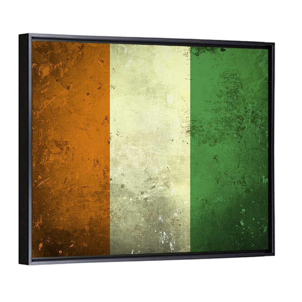 Ivory Coast Vintage Flag Wall Art
