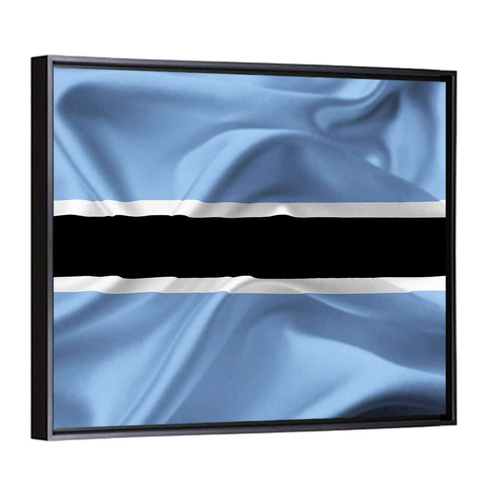 Rippled Botswana Flag Wall Art