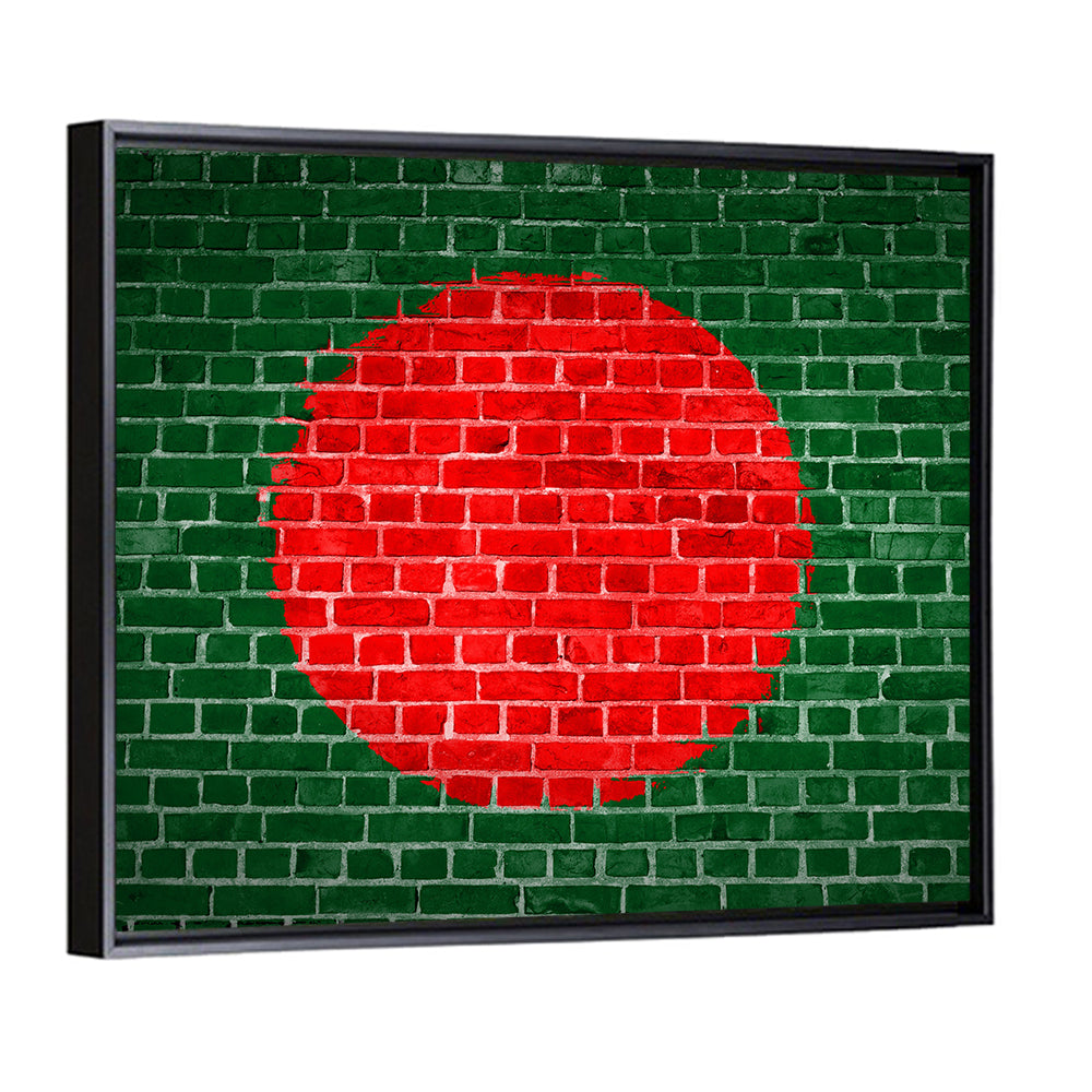 Bangladesh Flag on Brick Wall Art