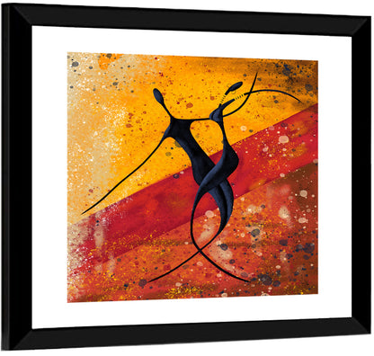 African Couple Dance Wall Art