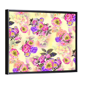 Summer Roses & Iris Flowers Artwork Wall Art