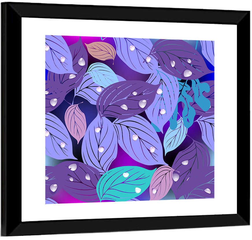 Dewy Leaf Pattern Wall Art