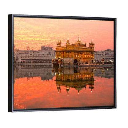 Golden Temple at Sunset Wall Art