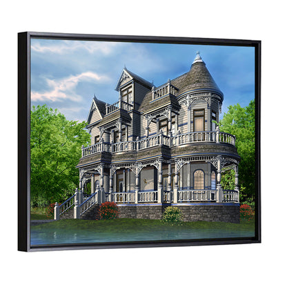 Lakeside Victorian House Wall Art