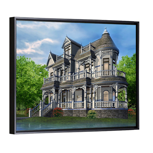 Lakeside Victorian House Wall Art