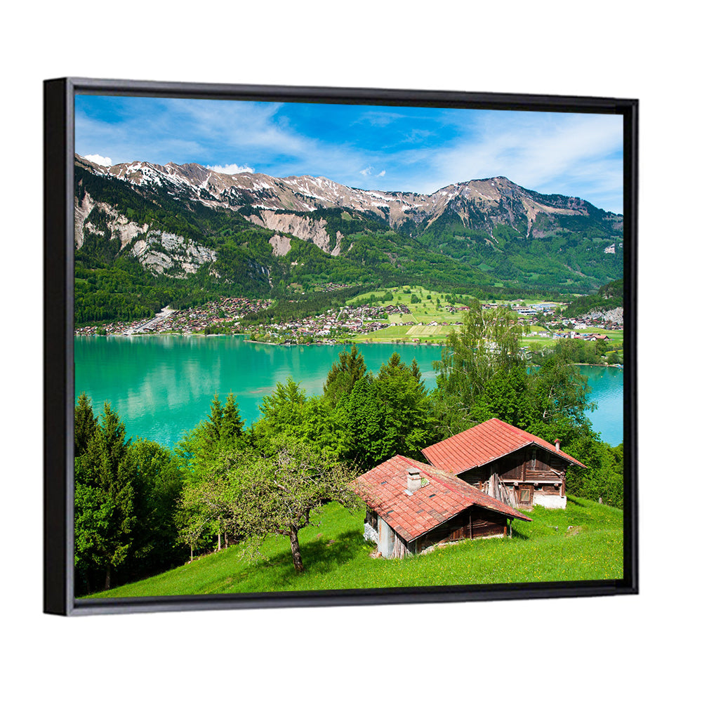 Lake Brienz with Alpine Cabins Wall Art