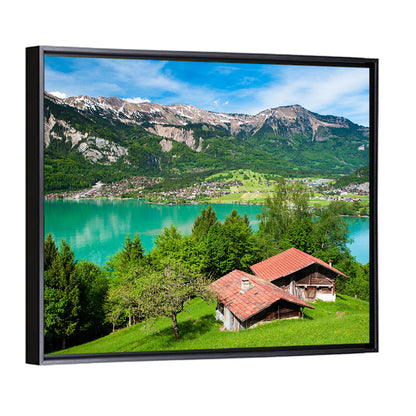 Lake Brienz with Alpine Cabins Wall Art
