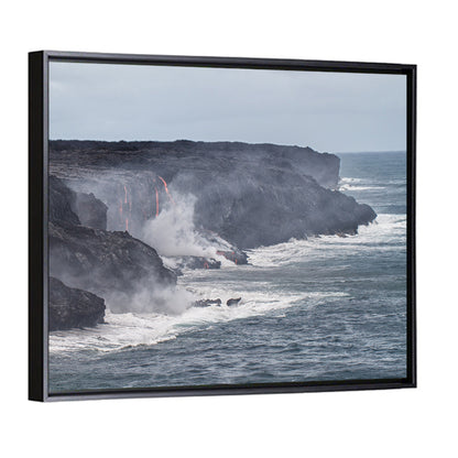 Glowing Lava on Big Island Coast Wall Art
