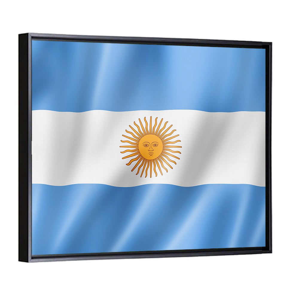 Argentine Flag with Sun Emblem Wall Art