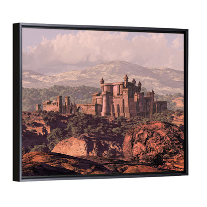 Medieval Fortress on Rocky Plateau Wall Art
