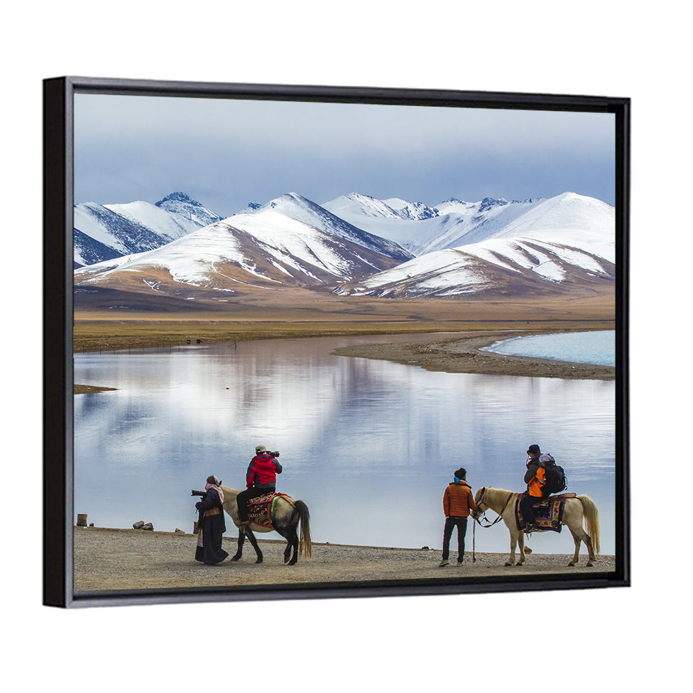 Namco Lake with Horse Riders Wall Art