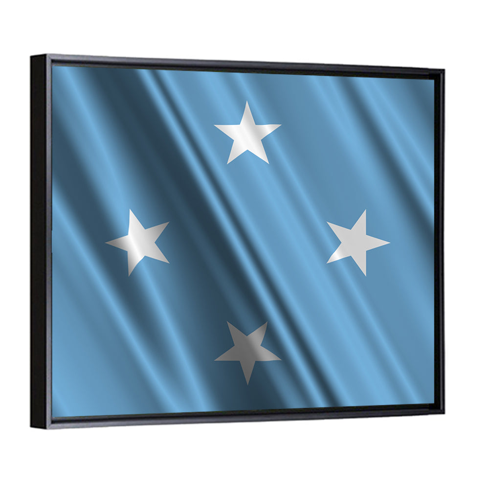 Micronesia Flag with Four Stars Wall Art