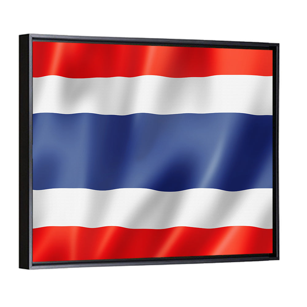 Thai Flag with Waving Stripes Wall Art