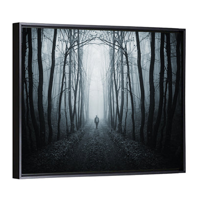 Strange Foggy Forest Path Wall Art
