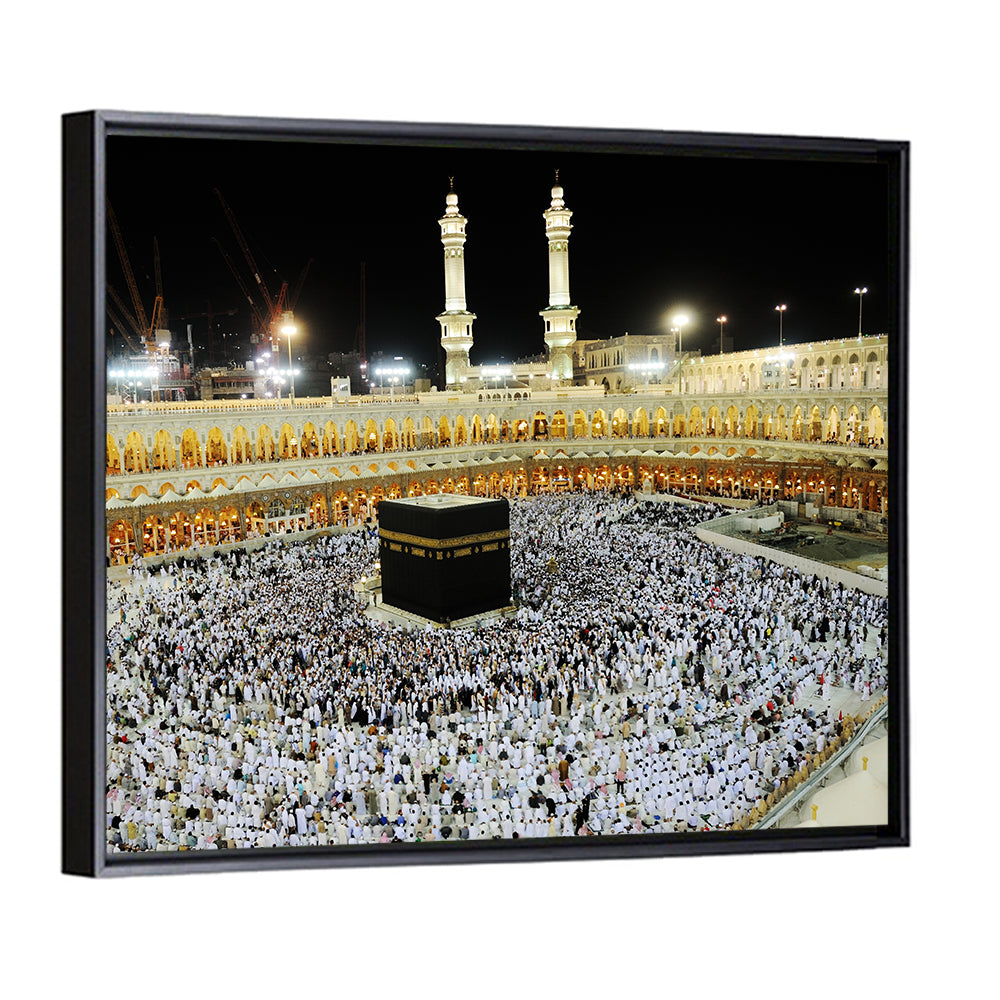 Kaaba Overhead Night View Wall Art