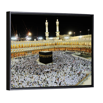 Kaaba Overhead Night View Wall Art
