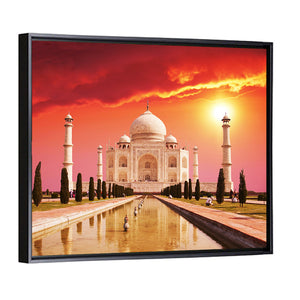 Taj Mahal On Sunrise Wall Art