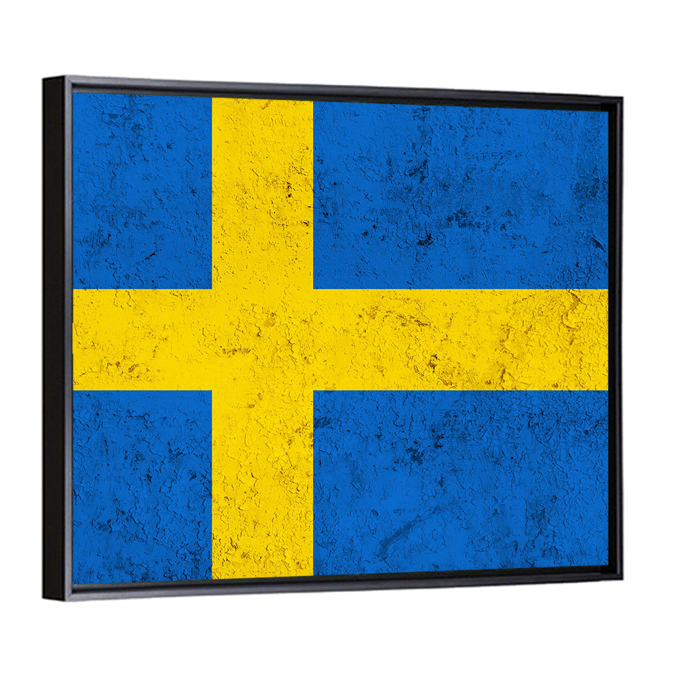 Weathered Swedish Flag Wall Art