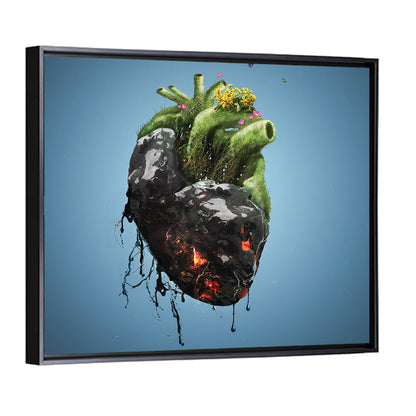 Anatomical Heart with Moss and Lava Wall Art